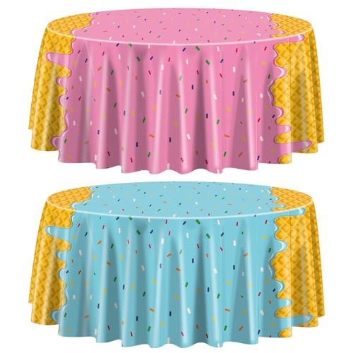 2Pcs Eiscreme Party Dekorationen Tischdecken, Eiscreme Tischdecke für Kinder Baby Dusche süß EIN Geburtstag Donut thematische Party, 213x213cm 2Pcs Eiscreme Party Dekorationen Tischdecken, Eiscreme Tischdecke für Kinder Baby Dusche süß EIN Geburtstag Donut thematische Party, 213x213cm von Hegbolke