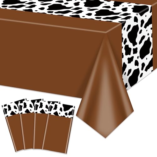 4 Packung Braune Kuh Druck Tischdecken, 130 x 220 cm cm Kuh Tischdecke Rechteckige Kuh Tischdecke Babydusche Disco Cowgirl Geburtstagsfeier Dekorationen Zubehör 4 Packung Braune Kuh Druck Tischdecken, 130 x 220 cm cm Kuh Tischdecke Rechteckige Kuh Tischdecke Babydusche Disco Cowgirl Geburtstagsfeier Dekorationen Zubehör von Hegbolke