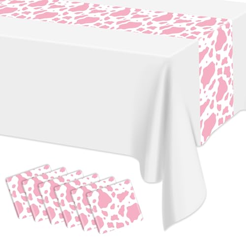 6 Stück Kuh Druck Tischläufer, 14 x 108 in rosa und weiß Kuh Tischläufer Bauernhof Kuh Druck Tischdecke Western Tischdecke für Geburtstag Western Barnyard Home Küche Tisch Dekorationen 6 Stück Kuh Druck Tischläufer, 14 x 108 in rosa und weiß Kuh Tischläufer Bauernhof Kuh Druck Tischdecke Western Tischdecke für Geburtstag Western Barnyard Home Küche Tisch Dekorationen von Hegbolke