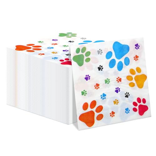 Hegbolke 100Pcs Hund Druck Papier Servietten 13x13 inch Bunte Welpe Hund Party Dekorationen Hegbolke 100Pcs Hund Druck Papier Servietten 13x13 inch Bunte Welpe Hund Party Dekorationen von Hegbolke