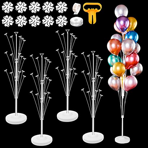 Hegbolke 4 Set Ballonsäulenständer Kit 5 FT, Ballonblumenclips, Ballondekorationsstreifen, Klebepunkte, Knoten für Geburtstag, Babyparty, Hochzeit, Abschlussfeier Hegbolke 4 Set Ballonsäulenständer Kit 5 FT, Ballonblumenclips, Ballondekorationsstreifen, Klebepunkte, Knoten für Geburtstag, Babyparty, Hochzeit, Abschlussfeier von Hegbolke
