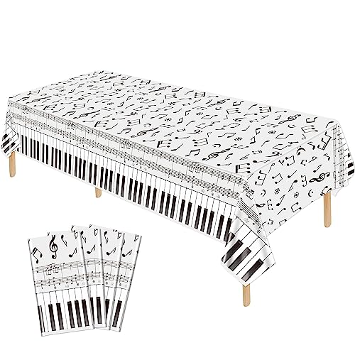 Hegbolke 4er-Pack Musiknoten-Tischdecken 220cm x 130cm, Wiederverwendbare, rechteckige Musik-Tischdecken, Klaviertasten-Tischdecke, Geburtstagsfeier-Dekoration für Musik-Party-Dekorationen Hegbolke 4er-Pack Musiknoten-Tischdecken 220cm x 130cm, Wiederverwendbare, rechteckige Musik-Tischdecken, Klaviertasten-Tischdecke, Geburtstagsfeier-Dekoration für Musik-Party-Dekorationen von Hegbolke