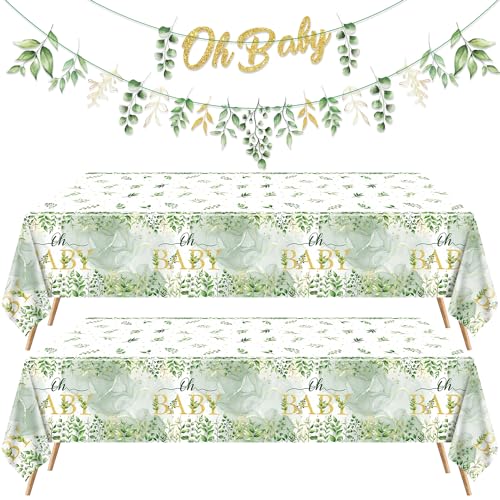 Salbei grüne Geburtstagsdekorationen für grüne Baby Dusche Banner, Baby Dusche Tischdecken für Home Baby Dusche Salbei Grüner Geburtstag Geschlecht Neutrale Party Dekoration Salbei grüne Geburtstagsdekorationen für grüne Baby Dusche Banner, Baby Dusche Tischdecken für Home Baby Dusche Salbei Grüner Geburtstag Geschlecht Neutrale Party Dekoration von Hegbolke