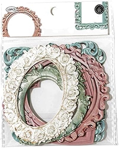 10 Stück mehrfarbiges, dekoratives Fotorahmenmaterial, Papier, kreativ, hohl, geprägter Bilderrahmen, Junk-Tagebuch, Planer, Scrapbooking, Planer, Vintage, dekorativ, Bastelpapier, Basteln 10 Stück mehrfarbiges, dekoratives Fotorahmenmaterial, Papier, kreativ, hohl, geprägter Bilderrahmen, Junk-Tagebuch, Planer, Scrapbooking, Planer, Vintage, dekorativ, Bastelpapier, Basteln von Hehglng