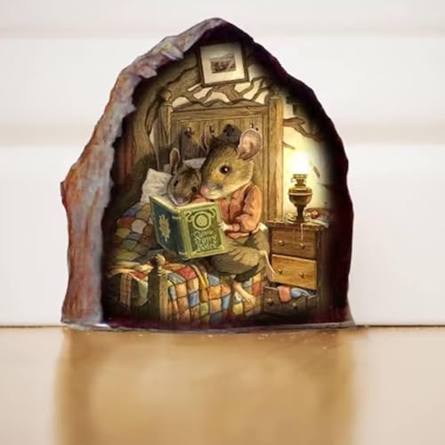 3D-Mausloch, realistischer Wandaufkleber, Maus in einem Loch, lustige Kunst, wasserfest, lustige Wandaufkleber für Schlafzimmer, Kinderzimmer, Wanddekoration, Farbe, Wandbehandlungen, 3D-Mausloch, realistischer Wandaufkleber, Maus in einem Loch, lustige Kunst, wasserfest, lustige Wandaufkleber für Schlafzimmer, Kinderzimmer, Wanddekoration, Farbe, Wandbehandlungen, von Hehglng