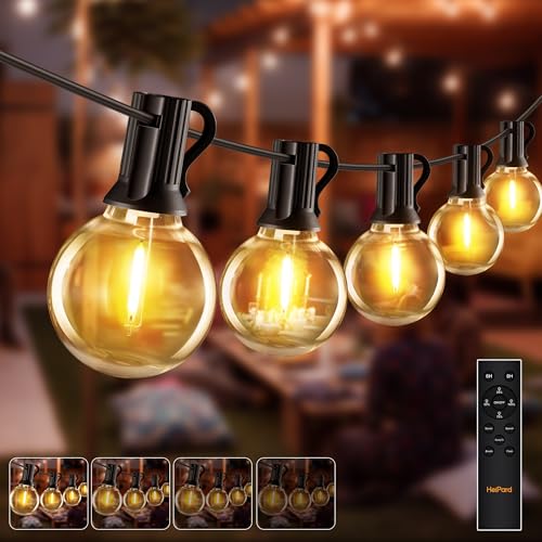 HeiPard LED Lichterkette Außen 20M -30+2 G40 Glühbirnen Lichterkette Outdoor Strom mit Fernbedienung, Timer & Dimmbar, Wasserdicht für Garten, Pavillon, Terrasse, Balkon, Hochzeiten, Partys von HeiPard