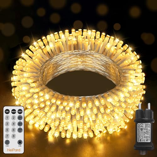 HeiPard Lichterkette Außen Innen 10m 100LED, Warmweiß Cluster LED Lichterketten Strom mit Timer Dimmbar, 8 Modi IP44 Wasserdicht Weihnachtsbeleuchtung String Lights für Garten Baum Weihnachten HeiPard Lichterkette Außen Innen 10m 100LED, Warmweiß Cluster LED Lichterketten Strom mit Timer Dimmbar, 8 Modi IP44 Wasserdicht Weihnachtsbeleuchtung String Lights für Garten Baum Weihnachten von HeiPard