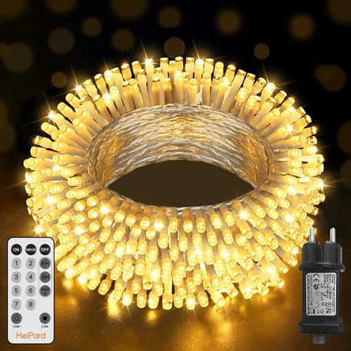 HeiPard Lichterkette Außen Innen 15m 150LED, Warmweiß Cluster LED Lichterketten Strom mit Timer Dimmbar, 8 Modi IP44 Wasserdicht Weihnachtsbeleuchtung String Lights für Garten Baum Weihnachten HeiPard Lichterkette Außen Innen 15m 150LED, Warmweiß Cluster LED Lichterketten Strom mit Timer Dimmbar, 8 Modi IP44 Wasserdicht Weihnachtsbeleuchtung String Lights für Garten Baum Weihnachten von HeiPard