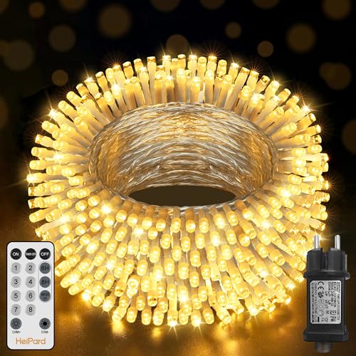 HeiPard Lichterkette Außen Innen 20m 200LED, Warmweiß Cluster LED Lichterketten Strom mit Timer Dimmbar, 8 Modi IP44 Wasserdicht Weihnachtsbeleuchtung String Lights für Garten Baum Weihnachten HeiPard Lichterkette Außen Innen 20m 200LED, Warmweiß Cluster LED Lichterketten Strom mit Timer Dimmbar, 8 Modi IP44 Wasserdicht Weihnachtsbeleuchtung String Lights für Garten Baum Weihnachten von HeiPard