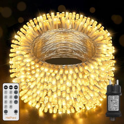 HeiPard Lichterkette Außen Innen 40m 400LED, Warmweiß Cluster LED Lichterketten Strom mit Timer Dimmbar, 8 Modi IP44 Wasserdicht Weihnachtsbeleuchtung String Lights für Garten Baum Weihnachten HeiPard Lichterkette Außen Innen 40m 400LED, Warmweiß Cluster LED Lichterketten Strom mit Timer Dimmbar, 8 Modi IP44 Wasserdicht Weihnachtsbeleuchtung String Lights für Garten Baum Weihnachten von HeiPard