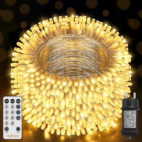 HeiPard Lichterkette Außen Innen 60m 600LED, Warmweiß Cluster LED Lichterketten Strom mit Timer Dimmbar, 8 Modi IP44 Wasserdicht Weihnachtsbeleuchtung String Lights für Garten Baum Weihnachten HeiPard Lichterkette Außen Innen 60m 600LED, Warmweiß Cluster LED Lichterketten Strom mit Timer Dimmbar, 8 Modi IP44 Wasserdicht Weihnachtsbeleuchtung String Lights für Garten Baum Weihnachten von HeiPard