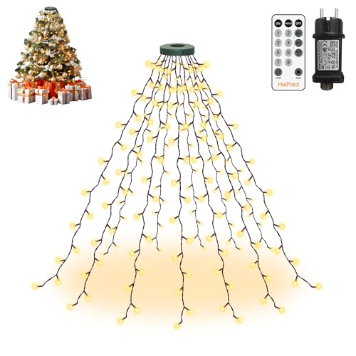 HeiPard Lichterkette Weihnachtsbaum 1.5m, 180LED 12 Stränge Christbaumbeleuchtung mit Ring, Timer 8 Leuchtmodi Wasserdicht Weihnachtsbeleuchtung außen innen für 90cm-150cm Tannenbaum - Warmweiß HeiPard Lichterkette Weihnachtsbaum 1.5m, 180LED 12 Stränge Christbaumbeleuchtung mit Ring, Timer 8 Leuchtmodi Wasserdicht Weihnachtsbeleuchtung außen innen für 90cm-150cm Tannenbaum - Warmweiß von HeiPard