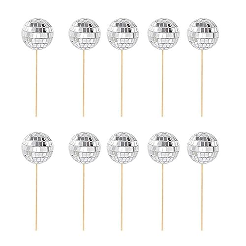 Kugel Tortendeko MirrorBalls Cake Topper 1970er Jahre DiscoCake Dekoration Kugel Tischdeko 10 Stück Kuchen Dekorieren Kugeln CakePicks Kugel Tortendeko MirrorBalls Cake Topper 1970er Jahre DiscoCake Dekoration Kugel Tischdeko 10 Stück Kuchen Dekorieren Kugeln CakePicks von Heiat