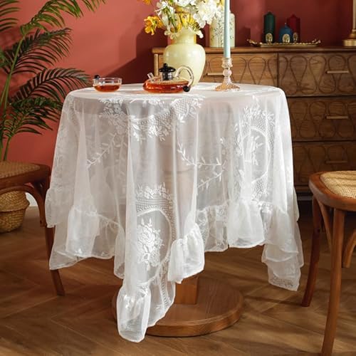 HeichkelL Vintage Spitzentischdecke Tischdecke mit Spitze Rechteckig Tischdecke Lace Tischtuch Hochzeit Küche Party Dekor Weiß 90 x 90 cm HeichkelL Vintage Spitzentischdecke Tischdecke mit Spitze Rechteckig Tischdecke Lace Tischtuch Hochzeit Küche Party Dekor Weiß 90 x 90 cm von HeichkelL