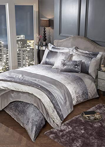 Heidi Bettwäsche-Set aus Pannesamt, Glitzer, Polyester, Silber, Super-Kingsize-Bett Heidi Bettwäsche-Set aus Pannesamt, Glitzer, Polyester, Silber, Super-Kingsize-Bett von Heidi