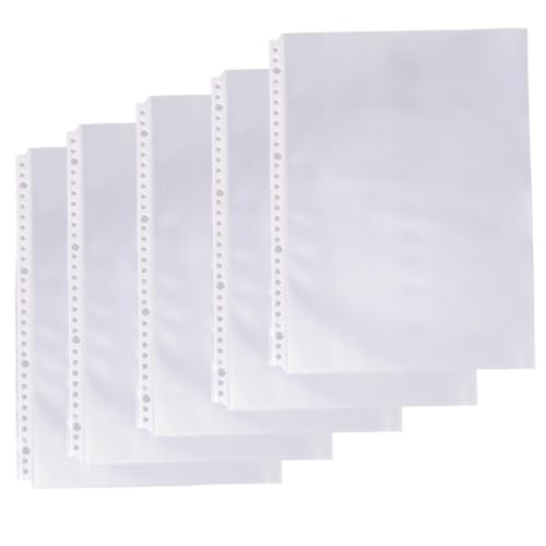 100 -teilige Bindemittelärmel 9x12 Staub und Wassersicher 30 Löcher Seite Beschützer Lösche Bindemittel Ärmel für Buchstabendatei -Dokumente von Heidouse