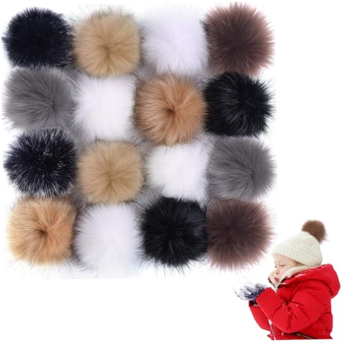 16 PCs Fauxpelzen POM POM für Hüte weiche flauschige DIY -Pompombälle mit elastischer Schleife für Strickhutschuhe Schalsbeutel, verschiedene Farbe 16 PCs Fauxpelzen POM POM für Hüte weiche flauschige DIY -Pompombälle mit elastischer Schleife für Strickhutschuhe Schalsbeutel, verschiedene Farbe von Heidouse