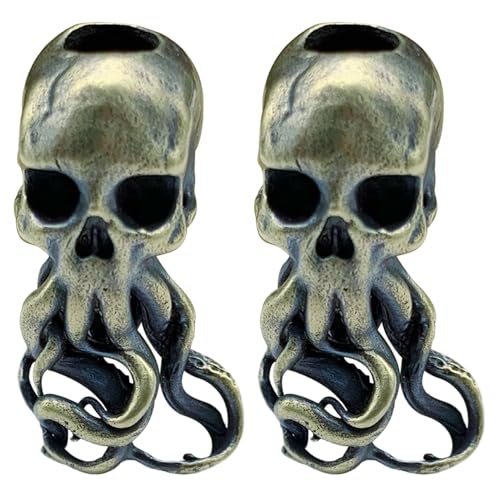 2pcs Schädelperlen Messing Europäische antike Bronze Große Loch Metallschädel Perlen für Schlüsselbund -Armbandzubehör 2pcs Schädelperlen Messing Europäische antike Bronze Große Loch Metallschädel Perlen für Schlüsselbund -Armbandzubehör von Heidouse