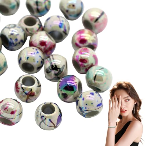 500pcs Perlen für das Handwerk, die multikfarben runde, lose Lochperlen ideal für Schmuckherstellung, Armbänder, Halskette und andere Handwerks von Heidouse