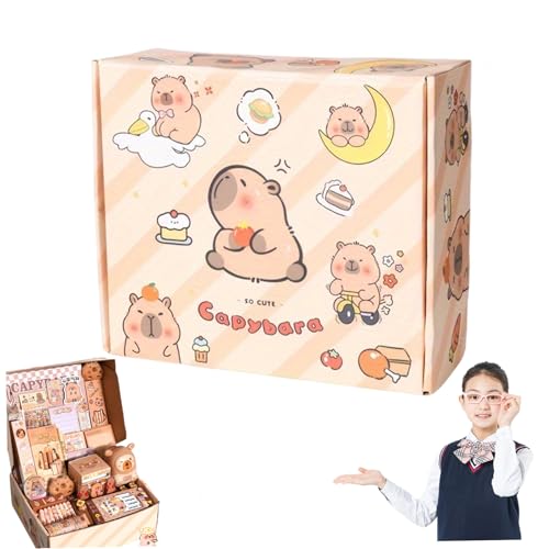 Capybara -Schulmaterial, Capybara Stationery Set mit Bleistiftkoffer, Notizbuch, Notizblock, Aufkleber, Brosche, Radiergummi, Herrscher, kleine Puppe, Bleistiftschärfer und mehr Capybara -Schulmaterial, Capybara Stationery Set mit Bleistiftkoffer, Notizbuch, Notizblock, Aufkleber, Brosche, Radiergummi, Herrscher, kleine Puppe, Bleistiftschärfer und mehr von Heidouse