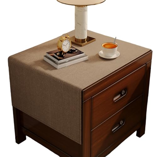 Endtischabdeckung 16x28 wasserbeständiges maschinenwaschbares Leinenabdeckungsschutz für Home Hotel Apartment, Brown von Heidouse