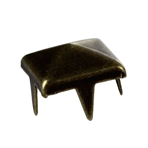 Heiikiuy 100 x 8 mm Nieten Pyramide DIY Metall Gothic Bronze Taschen, Gürtel, Armbänder, Schuhe usw. zum Dekorieren. von Heiikiuy