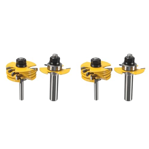 Heiikiuy 4 Stück Nutenfräser, Router 3, verstellbares Holzbearbeitungswerkzeug, 1/2 Zoll und 1/4 Zoll Heiikiuy 4 Stück Nutenfräser, Router 3, verstellbares Holzbearbeitungswerkzeug, 1/2 Zoll und 1/4 Zoll von Heiikiuy