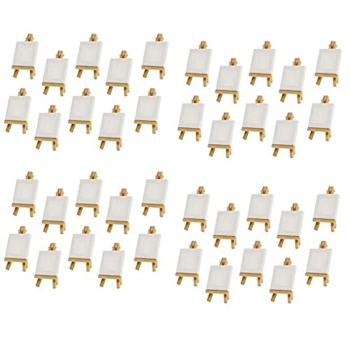 Heiikiuy 40 Sets Mini-Staffelei mit Leinwand, 8 x 8 cm, Tischnummern, Hochzeit, Malerei, Hobby Heiikiuy 40 Sets Mini-Staffelei mit Leinwand, 8 x 8 cm, Tischnummern, Hochzeit, Malerei, Hobby von Heiikiuy