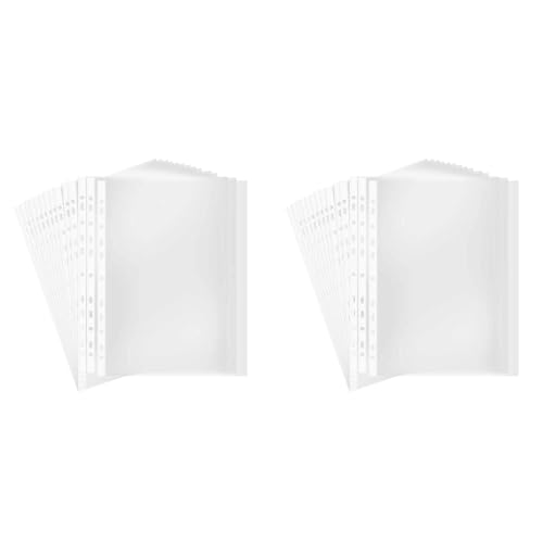 Heiikiuy Perforierte A4-Tasche, 200 Seiten, transparenter 11-Loch-Blattschutz, Papierordner, Hüllen für Briefpapier, 8 Seide Heiikiuy Perforierte A4-Tasche, 200 Seiten, transparenter 11-Loch-Blattschutz, Papierordner, Hüllen für Briefpapier, 8 Seide von Heiikiuy