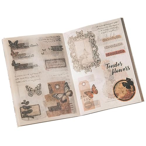Heiikiuy Washi-Stickerbuch mit natürlicher Thematik, 40 Blatt für Erwachsene, Aufkleber mit botanischen Pflanzen, Zubehör für Sammelalben, Mülltagebücher, D Heiikiuy Washi-Stickerbuch mit natürlicher Thematik, 40 Blatt für Erwachsene, Aufkleber mit botanischen Pflanzen, Zubehör für Sammelalben, Mülltagebücher, D von Heiikiuy