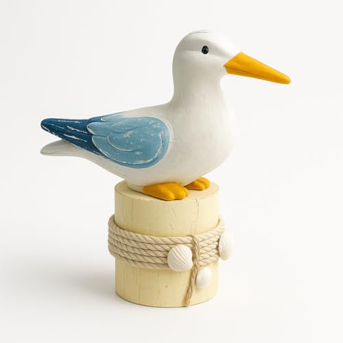 Heiko Blume Möwe auf Poller – Maritime Dekofigur aus Holz, handbemalt mit Seil & Muschel-Details, Strandhaus-Deko fürs Wohnzimmer, Bad & Regal Heiko Blume Möwe auf Poller – Maritime Dekofigur aus Holz, handbemalt mit Seil & Muschel-Details, Strandhaus-Deko fürs Wohnzimmer, Bad & Regal von Heiko Blume