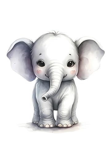 Heimisch Wunder Kinderzimmer Poster Elefant - Liebevolle Wanddekoration für Jungen und Mädchen - Niedliche Deko für das Kinderzimmer - Elefanten Motiv für Baby und Kinder Heimisch Wunder Kinderzimmer Poster Elefant - Liebevolle Wanddekoration für Jungen und Mädchen - Niedliche Deko für das Kinderzimmer - Elefanten Motiv für Baby und Kinder von Heimisch Wunder