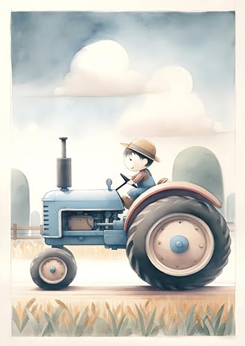 Heimisch Wunder Traktor Poster DIN A4 für Kinderzimmer – Charmante Wanddekoration für Jungen und Mädchen – Liebevolle Deko für das Kinderzimmer Heimisch Wunder Traktor Poster DIN A4 für Kinderzimmer – Charmante Wanddekoration für Jungen und Mädchen – Liebevolle Deko für das Kinderzimmer von Heimisch Wunder