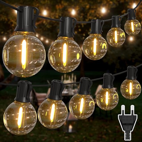 Heinstian Lichterkette Außen mit Stecker, 30M Lichterkette Outdoor mit 50+2 G40 Glühbirnen Lichterkette, Wasserdicht LED Lichterkette Aussen für Garten, Pavillon, Hochzeiten, Partys, Terrasse, Camping Heinstian Lichterkette Außen mit Stecker, 30M Lichterkette Outdoor mit 50+2 G40 Glühbirnen Lichterkette, Wasserdicht LED Lichterkette Aussen für Garten, Pavillon, Hochzeiten, Partys, Terrasse, Camping von Heinstian