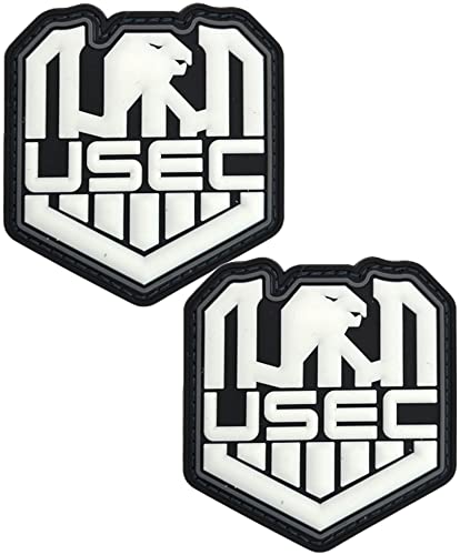 Heiorpai Tarkov USEC PVC-Gummi-Patch, leuchtet im Dunkeln, dekorative Haken-Verschlüsse, 2 Stück von Heiorpai