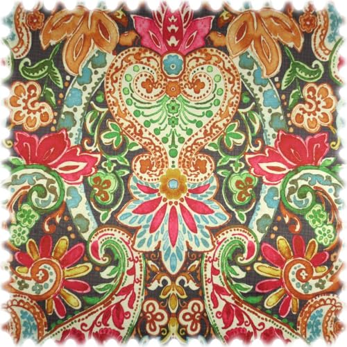 AKTION Samt Velours Möbelstoff Paisley Pink mit Fleckschutz von Heiro