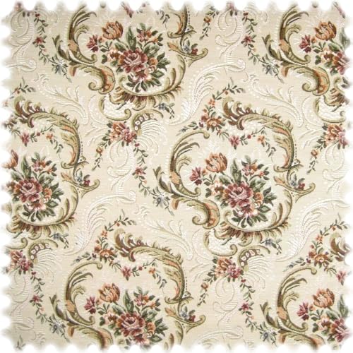 Heiro Jacquard Ornament Gobelin Möbelstoff (Bach Beige) von Heiro
