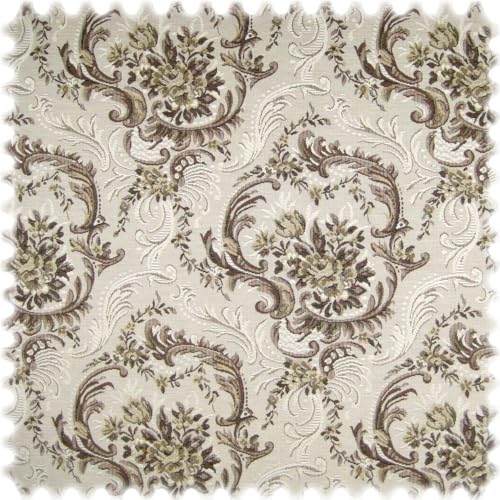 Jacquard Ornament Gobelin Möbelstoff Schubert braun von Heiro