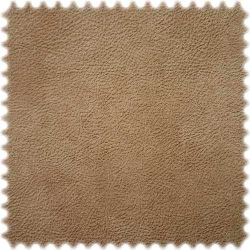 Microfaser Möbelstoff Uni Lederoptik Fresh Beige von Heiro