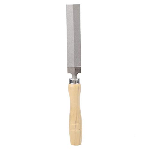 Heitune Rautenfeile mit Holzgriff, Metall, Glas, Schleifen, Holzbearbeitung, Gartenwerkzeug (12,7 cm) von Heitune