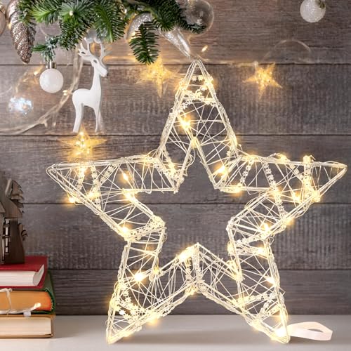 Hekasvm LED Sterne Weihnachtsbeleuchtung, Batteriebetriebene Nachtlicht, Decoration Lichter für Valentinstag Weihnachten Hochzeit Geburtstag Holiday Party Schlafzimmer Indoor & Outdoor Hekasvm LED Sterne Weihnachtsbeleuchtung, Batteriebetriebene Nachtlicht, Decoration Lichter für Valentinstag Weihnachten Hochzeit Geburtstag Holiday Party Schlafzimmer Indoor & Outdoor von Hekasvm