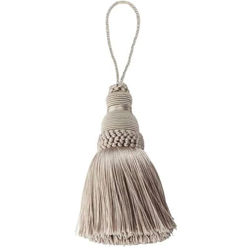 1 Stück Home Decor Hängendes Seil Seidenquaste Fransenquastenbesatz Kleidungsstück Dekoration Schlüsselquasten für DIY Verschönerung Vorhangzubehör-20CM-Khaki 1 Stück Home Decor Hängendes Seil Seidenquaste Fransenquastenbesatz Kleidungsstück Dekoration Schlüsselquasten für DIY Verschönerung Vorhangzubehör-20CM-Khaki von Hekdi