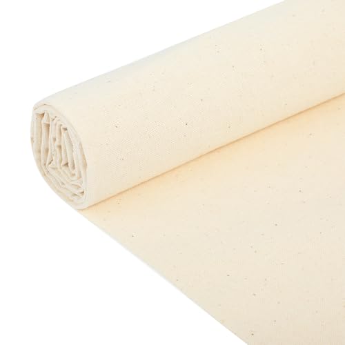 HekouJiub Leinentuch Musselinstoff 160×50 cm Weich Leinenstoff Besticktes Tuch Baumwollstoff zum Nähen Musselin Stoff zum Sticken Embroidery Fabric Canvas Stoff für DIY Basteln Kleidung von HekouJiub