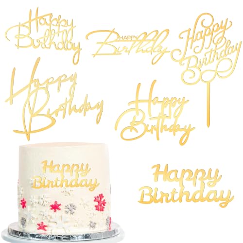 6 Stück Gold Happy Birthday Tortendeko Geburtstag Acryl Tortendekorationen Happy Birthday Schilder Cake Topper Geburtstag Goldene Torteneinsätze "Happy Birthday" Party Kuchendekoration 6 Stück Gold Happy Birthday Tortendeko Geburtstag Acryl Tortendekorationen Happy Birthday Schilder Cake Topper Geburtstag Goldene Torteneinsätze "Happy Birthday" Party Kuchendekoration von HekouJiub