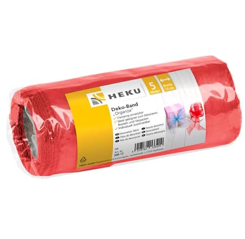 Deko Band Organza rot von Heku