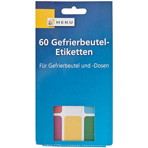 Gefrierbeutel/Dosen Etiketten 60-er Packung, farblich sortiert Gefrierbeutel/Dosen Etiketten 60-er Packung, farblich sortiert von Heku