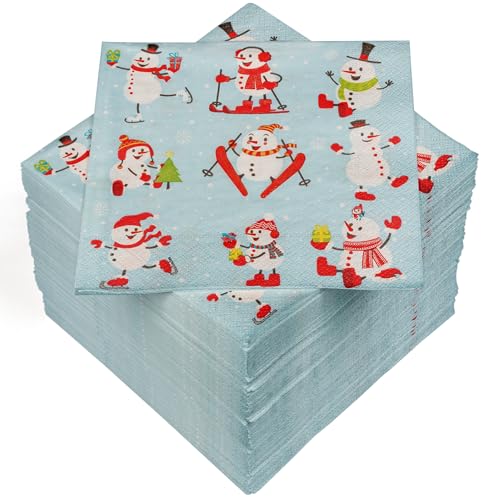 HEKU 100 Servietten, 3-lagig, 33x33cm, Schneemann-Motiv I Saugstark und praktisch verpackt I Breite Auswahl I Ideal für besondere Anlässe HEKU 100 Servietten, 3-lagig, 33x33cm, Schneemann-Motiv I Saugstark und praktisch verpackt I Breite Auswahl I Ideal für besondere Anlässe von Heku