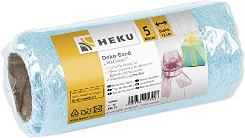 HEKU 30344-05: Textilfaser Deko-Band, hellblau, 12cm, 5m x 12 cm HEKU 30344-05: Textilfaser Deko-Band, hellblau, 12cm, 5m x 12 cm von Heku