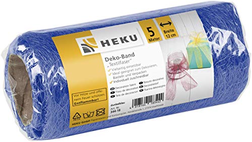 HEKU 30344-18: Textilfaser Deko-Band, blau, 12cm, 5m x 12 cm HEKU 30344-18: Textilfaser Deko-Band, blau, 12cm, 5m x 12 cm von Heku