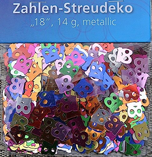 HEKU 725 Tischstreu Tischkonfetti Streudeko 14g. metallic , Motiv:Zahlen 18 HEKU 725 Tischstreu Tischkonfetti Streudeko 14g. metallic , Motiv:Zahlen 18 von Heku